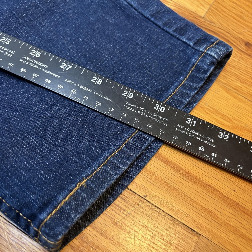 Levis 513 Jeans Mens Blue Dark Wash Denim Slim Straight Zip Fly Classic 36x30 - Picture 7 of 8